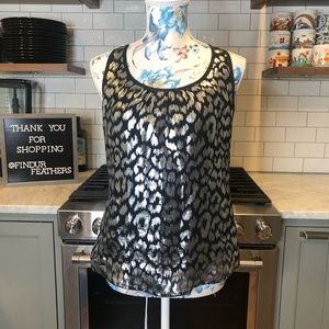 Trina Turk | Metallic Cheetah Print Tank Top